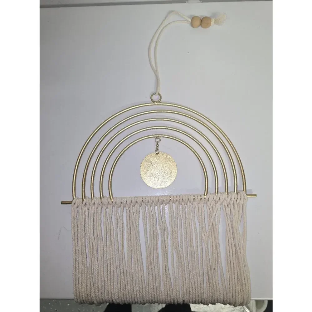 Gold and Cream Boho Wall Hanging by